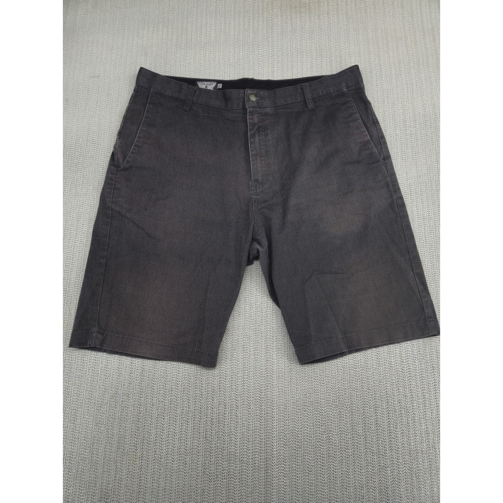 Volcom Shorts Mens Size 36 Charcoal Heather Gray Fade Stretch Chino Skate